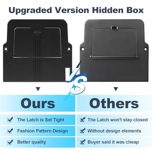 SDPVorn Updated Hidden Storage for 2023-2025 Chevy Colorado Canyon Center Console Organizer Armrest Secret Compartment Tissue Holder Interior Accessories Black - Image 4