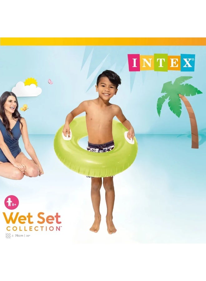 INTEX Wet Set Collection Hi Gloss Tube Green Inflatable Pool Ring 76 CM - Image 5