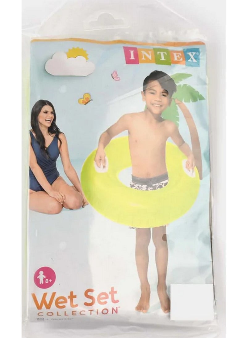 INTEX Wet Set Collection Hi Gloss Tube Green Inflatable Pool Ring 76 CM - Image 3