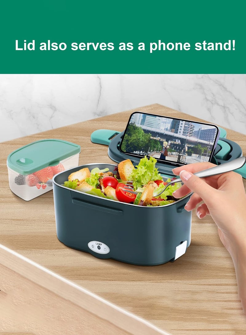 Electric Lunch Box 12V/24V/220V, 1.5L Stainless Steel Fast Heating Box, Removable Meal Box, for Office, School, Travel, Car, with Insulated Bag - Image 3