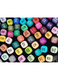 Touch 80pcs Dual Tip Markers Set, Assorted Colors Stylish Black Body with Black Cloth Bag  - Image 5