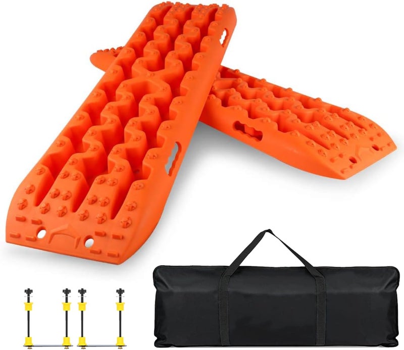 Oasisgalore All budget friendly options Car Recovery Board Accessories, 3rd Gen Orange New Recovery Traction Tracks Sand Mud Snow Track Tire Ladder with 10-Ton Load Capacity for 4WD Off Road Suv Truck Dust proof - Image 1