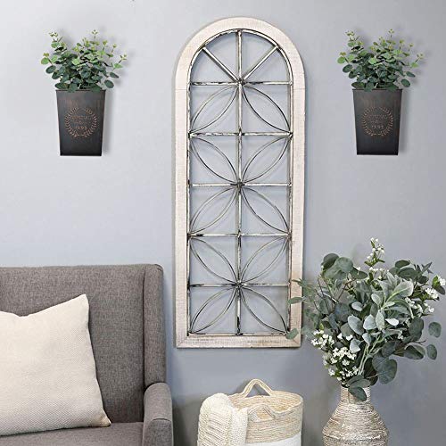 LESEN Rustic Metal Wall Planter Country Home Hanging Wall Vase Pocket for Plants or Flower Indoor or Outdoor Farmhouse Wall Decor,Set of 2 - Image 2