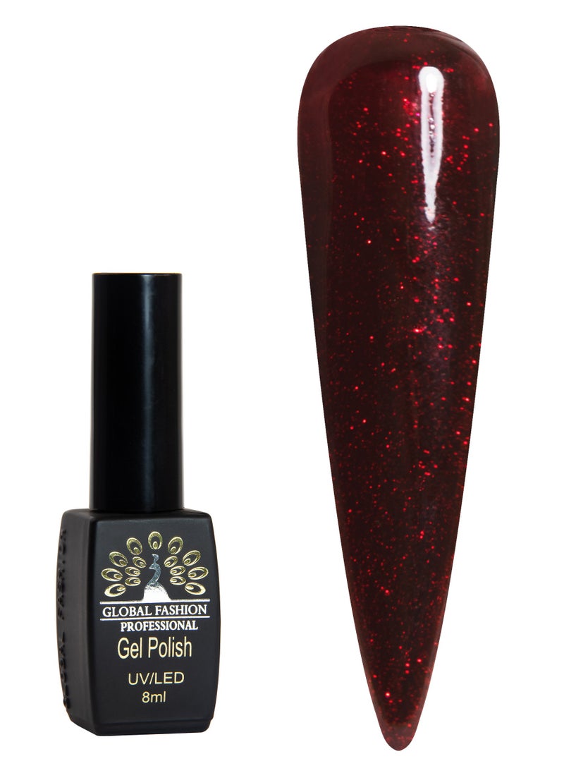 GLOBAL FASHION Global Fashion Black Elite Gel Polish | 132 Colors of Long-Lasting Elegance - 8ml | 002  - Image 1