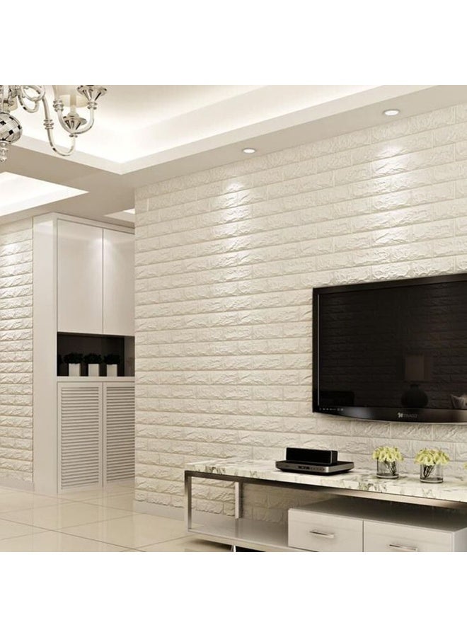 ملصقات جدارية سهلة التركيب بتصميم ثلاثي الأبعاد بنمط الطوب - تصميم مقاوم للماء والتصادم، 5 قطع - Image 2