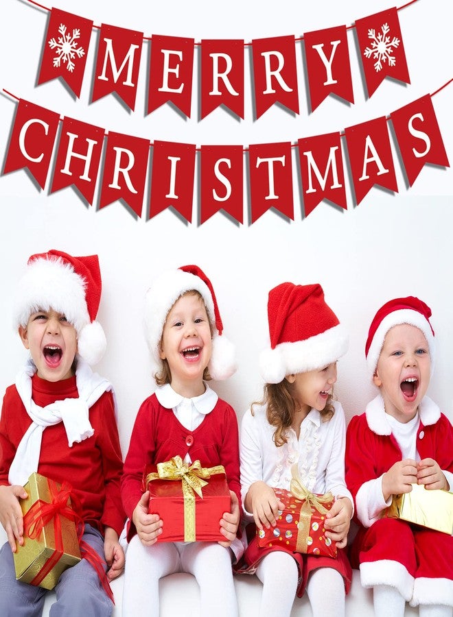 NAOPSY Merry Christmas Banner Sign for Fireplace Decor - Wall Decor & Cubicle Hanging - Indoor Farmhouse Christmas Decor - Image 4
