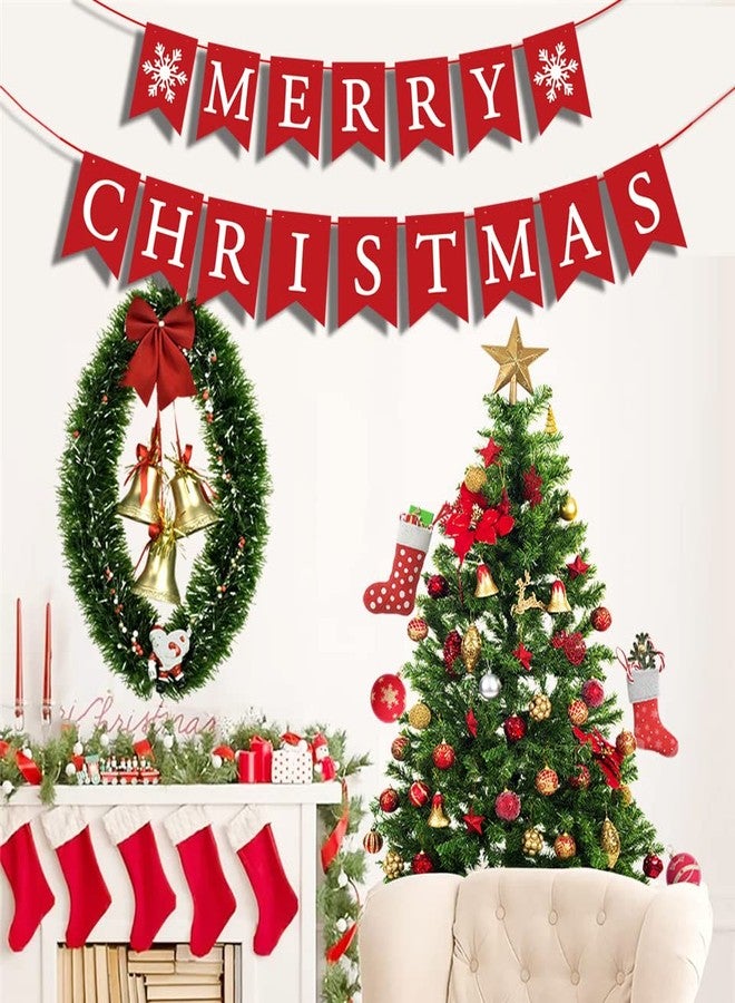 NAOPSY Merry Christmas Banner Sign for Fireplace Decor - Wall Decor & Cubicle Hanging - Indoor Farmhouse Christmas Decor - Image 5