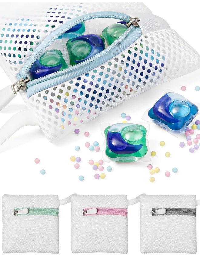 4pcs Small Mesh Laundry Bags, Anti Sticking Laundry Pod Bags, Durable Polyester Storage Bags for Scented Beads, Travel Laundry Organizer, Protect Delicate Garments - Image 1