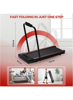 Denzoz Walking Pad Treadmill for Home 3 in 1 Folding Under Desk Treadmill 2.5HP with Remote Control Portable Walking Running Pad Installation Free Running Exercise Machine for Home and Office Fitness  - Image 3