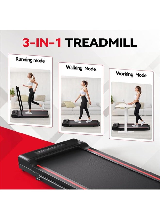 Denzoz Walking Pad Treadmill for Home 3 in 1 Folding Under Desk Treadmill 2.5HP with Remote Control Portable Walking Running Pad Installation Free Running Exercise Machine for Home and Office Fitness  - Image 5