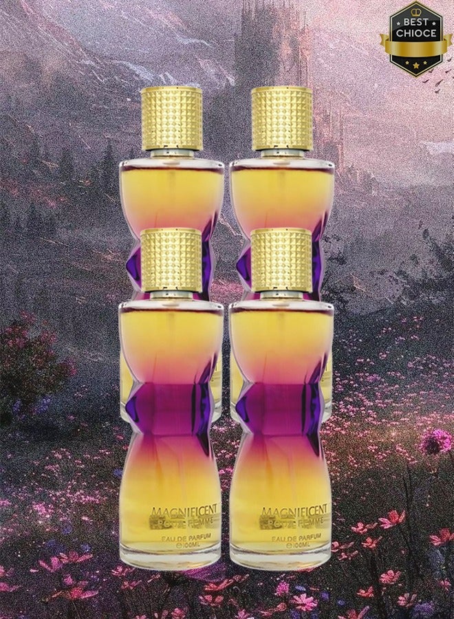ماغنيفيسنت 4 قطع عطر ماجنيفيسنت للنساء 100 مل - Image 1