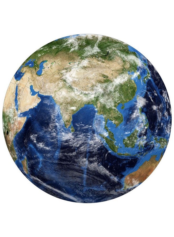 Webby Wooden Earth Jigsaw Puzzle, 60 Pcs, Multicolor - Image 5