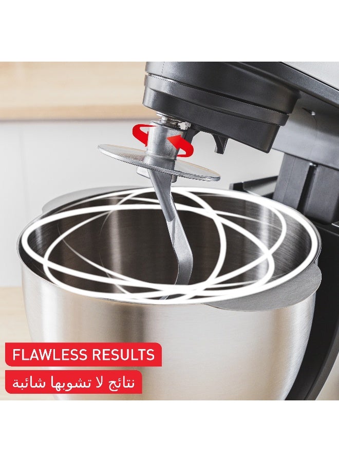 MOULINEX Stand Mixer Bake Essential | Bake Essential | 4.8 L Bowl | Baking Kit | 6 easy-to-use speeds and a pulse function | 800 W | Rise | 2 Years Warranty | QA160127 4.8 L 800 W QA160127 RISE - Image 4