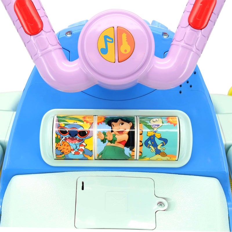 Kiddieland Disney Stitch Lights & Sounds Activity Plane Ride-On, Foot-to-Floor Toy with Interactive Dashboard, Rotating Propellers, Push Handle, for Toddlers 12â€“36 Months - Image 3