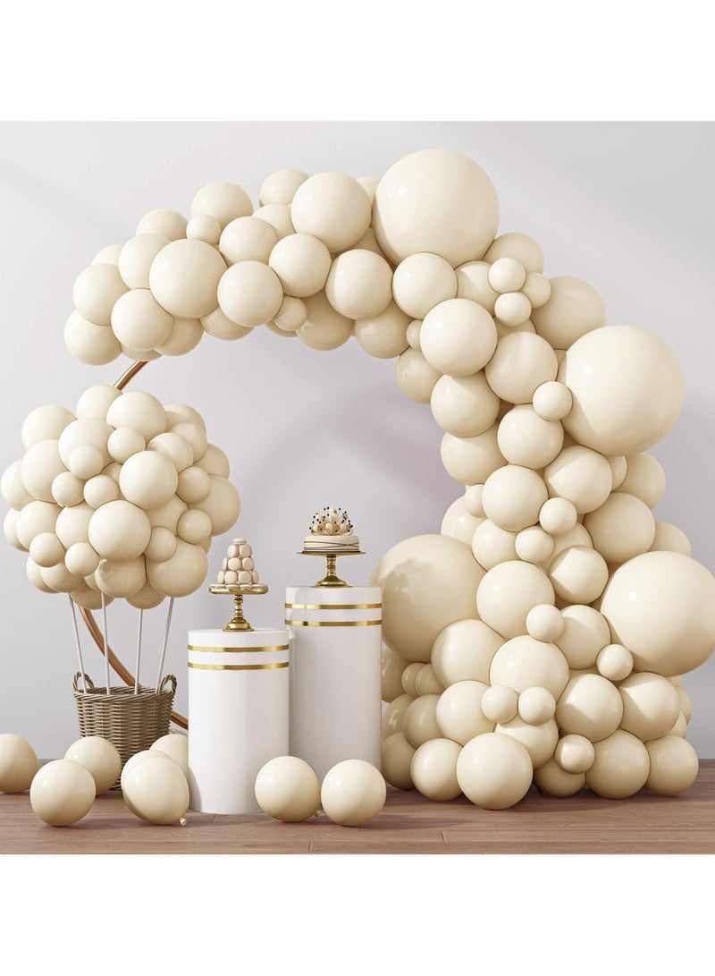 129pcs Ivory white Balloons Different Sizes 18 12 10 5 Inch Latex Balloon Garland Arch for Party Decoration Birthday Gender Reveal Wedding Anniversary Baby Shower Party Supplies - Image 1