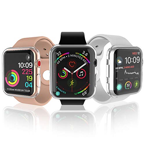 JULK [2-Pack] Julk 38mm Case for Apple Watch Series 3 Series 2 Screen Protector, Overall Protective Case TPU HD Ultra-Thin Cover for iWatch, 2 Transparent - Image 3