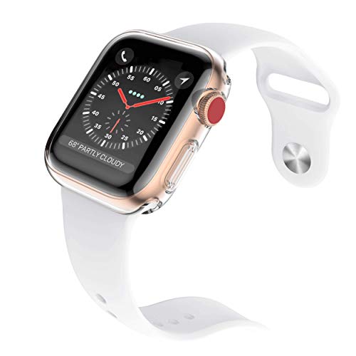 JULK [2-Pack] Julk 38mm Case for Apple Watch Series 3 Series 2 Screen Protector, Overall Protective Case TPU HD Ultra-Thin Cover for iWatch, 2 Transparent - Image 4