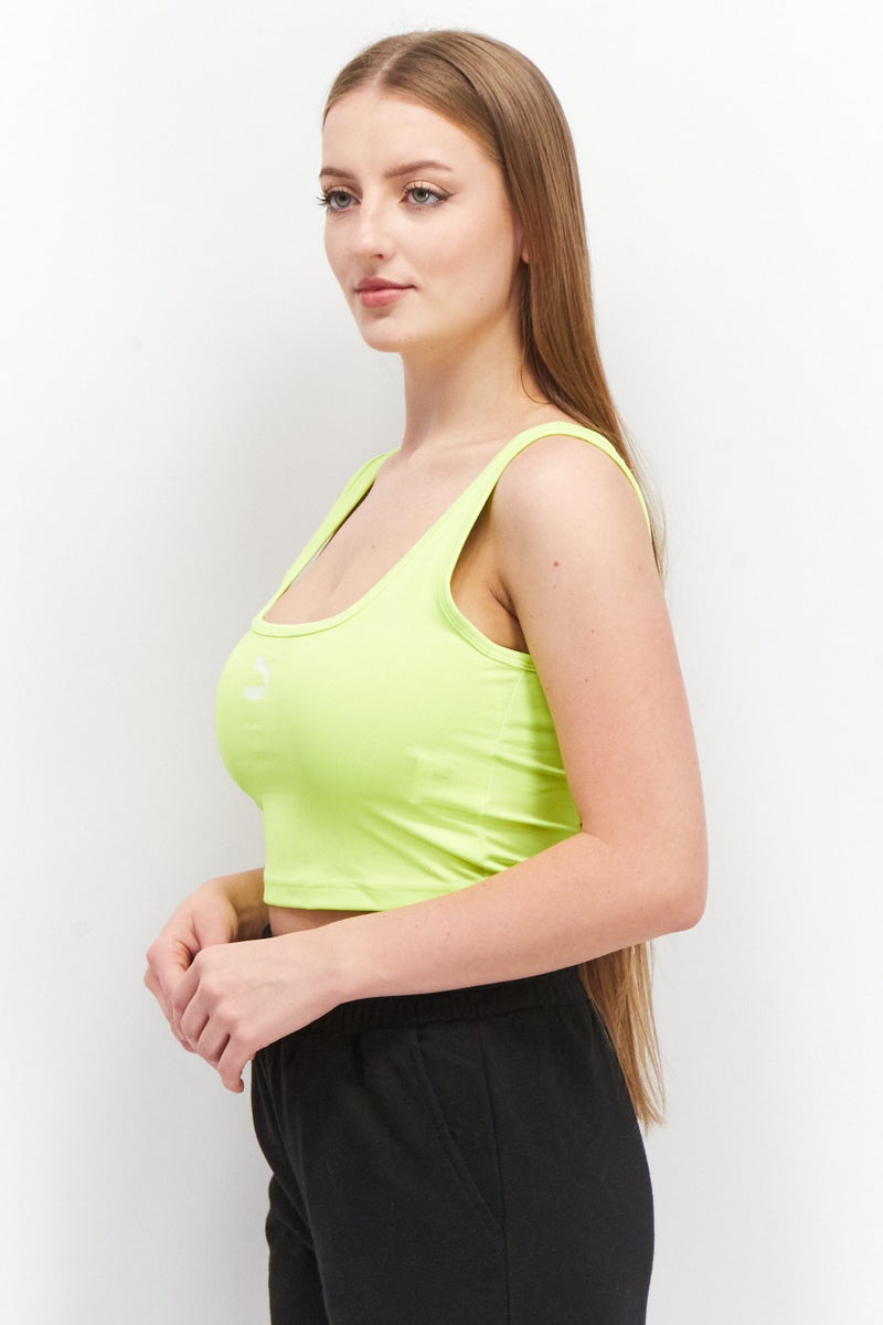PUMA Women Sportswear Fit Training Tank Top, Lime Green  - Image 4