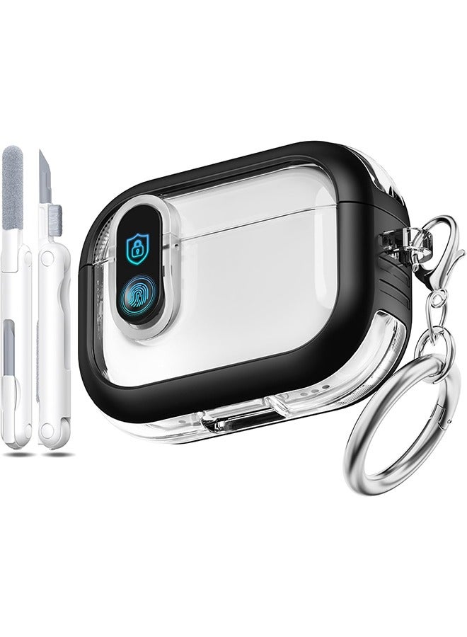 Shockproof TPU Transparent Case for Airpods Pro 2nd Generation with Secure Lock,Compatible with Airpods Pro 2nd/1st Generation Case, Protective Case Cover for for AirPods Pro 2/Pro with Cleaner Kit and Keychain - Image 1