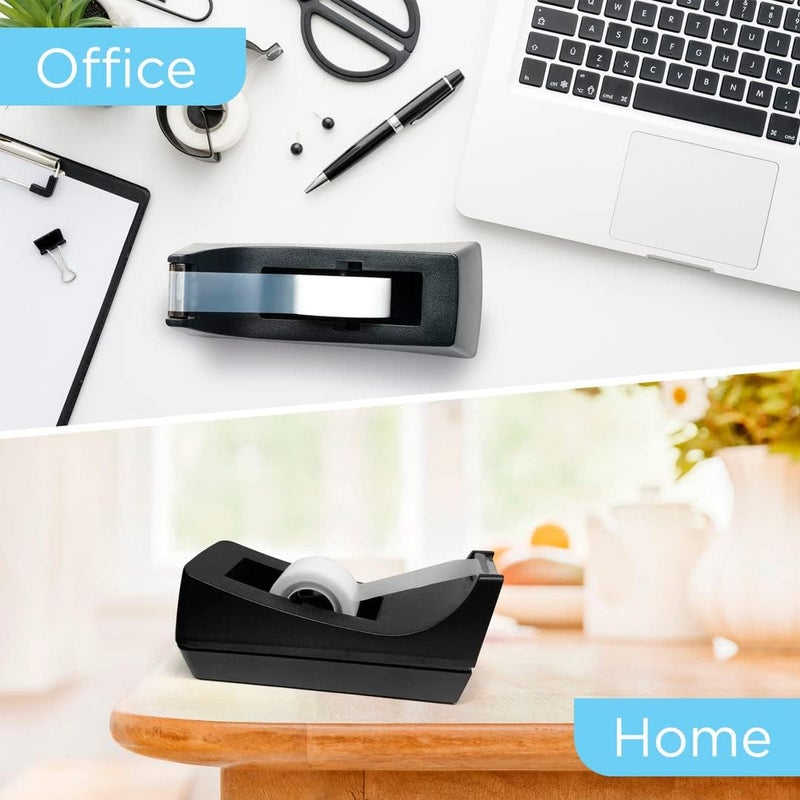 Manaloom Desktop Tape Dispenser - Non-Skid Base - Weighted Tape Roll Dispenser - Perfect for Office Home School (Tape not Included) 2 Pack - Image 5