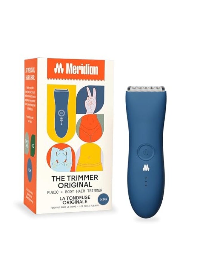 MERIDIAN The Trimmer Original | Body Hair Trimmer for Men & Women | Ocean | Rechargeable and Waterproof Shaver for Pubic Area, Chest, Back, Underarms and Bikini Line, with 2 Guide Combs Included - Image 1