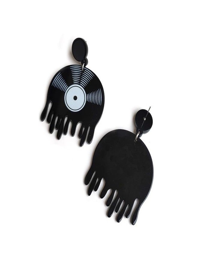 MIAIULIA Vinyl Record Earrings 1950's/80's Retro Music Earrings DJ Earrings Jewelry Melted Record - Image 4