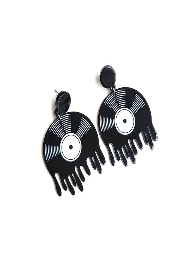 MIAIULIA Vinyl Record Earrings 1950's/80's Retro Music Earrings DJ Earrings Jewelry Melted Record - Image 3