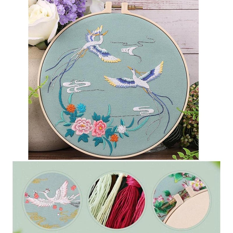 Gemsy Embroidery Materials Beginners Starter Kit Colour Threads Bamboo Hoops Embroidery Beginner Supplies Tool Kit DIY Art Kit NoCx9846 - Image 3