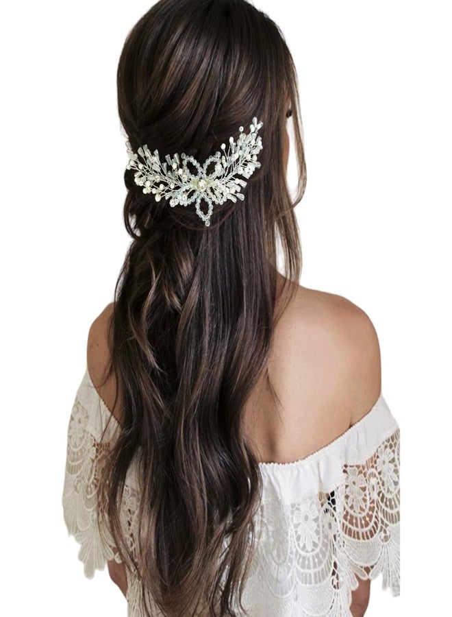 Hair Flare Hair Accessories For Women & Girls, Stylish for Wedding - Artificial Flowers & Pearl Style Juda Bun - Floral Bridal Brooch & Hair Pin, 2757 1 Hair Vein Clip White - Image 2