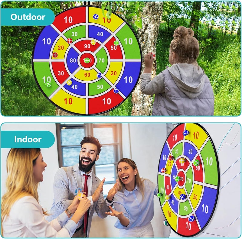 BooTaa 29" Large Dart Board for Kids with 12 Sticky Balls - Indoor/Outdoor Fun - Image 3