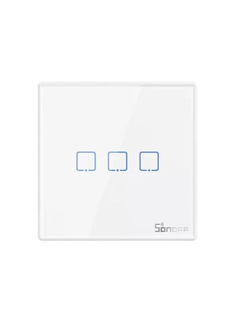 Smart Wall Switch T2EU3C-RF 433MHz Wireless Stick-on 3 Gang 433MHz RF Frequency White