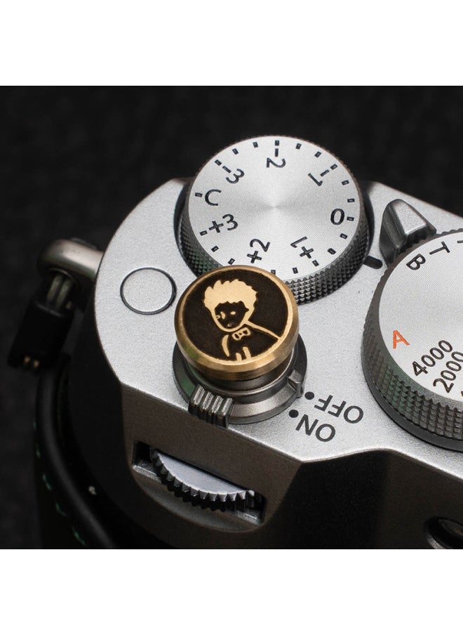 Generic - For Nikon ZF Camera Shutter Button XM5 Fuji Xt50xt30 Second Generation X100VI Leica Hot Shoe Accessories-Color:Looking Up At The Starry Sky Brass Set (hot Shoe Cover + Threaded Button) - Image 1
