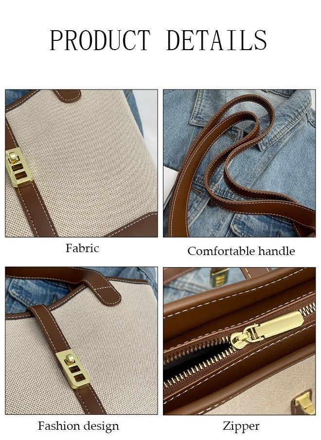 DUNISO - Women's Shoulder Tote Bag Faux Leather Handbag For Women Large Capacity Bucket Bag Fashionable Travel Messenger Shoulder Bag for Ladies Girls College Students - Image 1