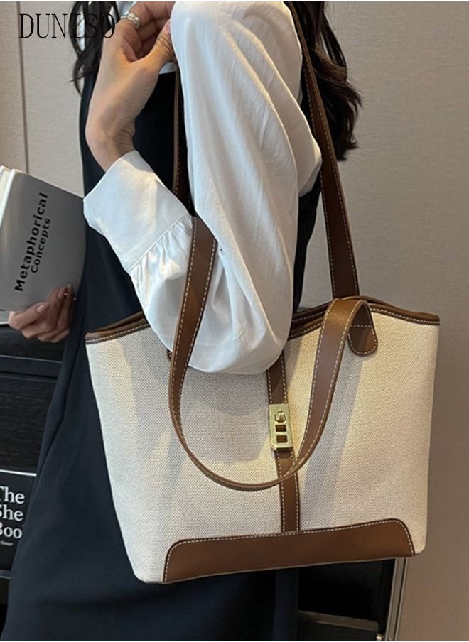 DUNISO - Women's Shoulder Tote Bag Faux Leather Handbag For Women Large Capacity Bucket Bag Fashionable Travel Messenger Shoulder Bag for Ladies Girls College Students - Image 1
