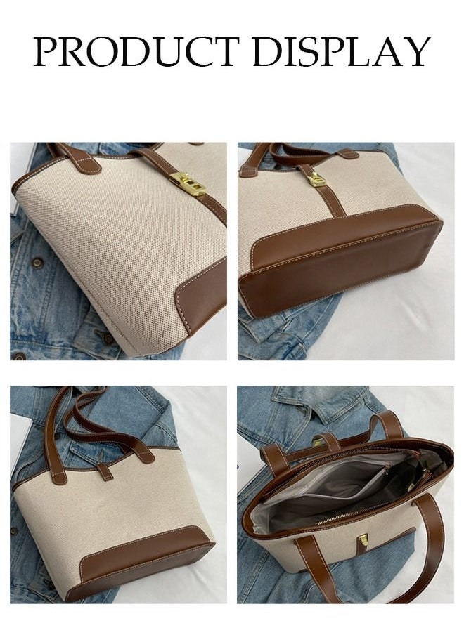 DUNISO - Women's Shoulder Tote Bag Faux Leather Handbag For Women Large Capacity Bucket Bag Fashionable Travel Messenger Shoulder Bag for Ladies Girls College Students - Image 1