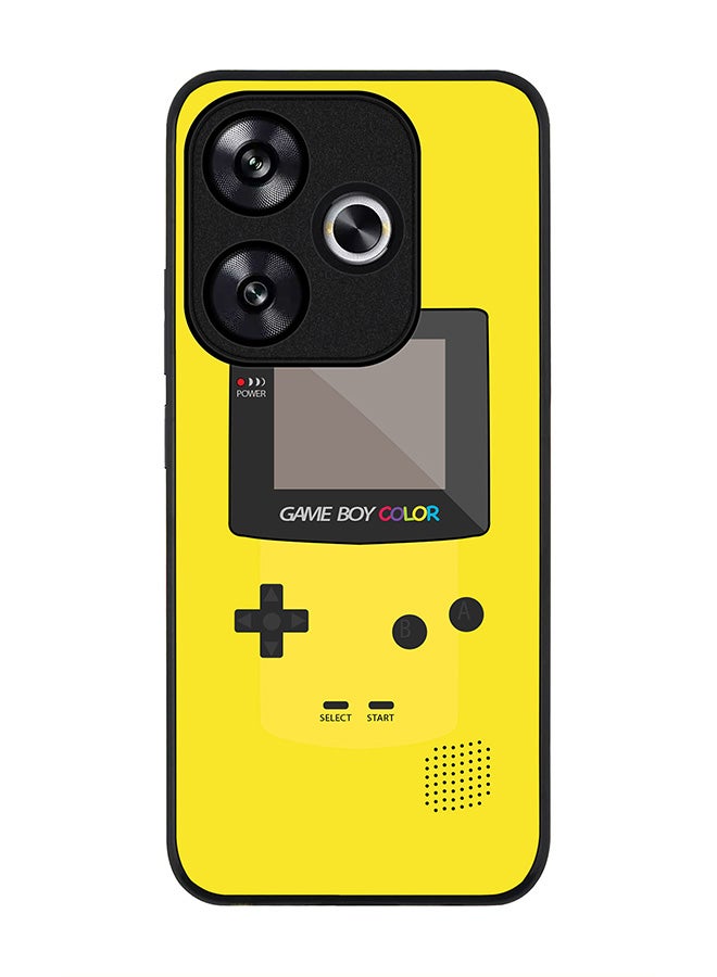 Stylizedd حافظة سوداء متينة لهاتف Xiaomi Poco F6 / Xiaomi Redmi Turbo 3، حافظة مرنة مضادة للسقوط من TPU جل رفيع - لون أصفر - لعبة جيم بوي - Image 1