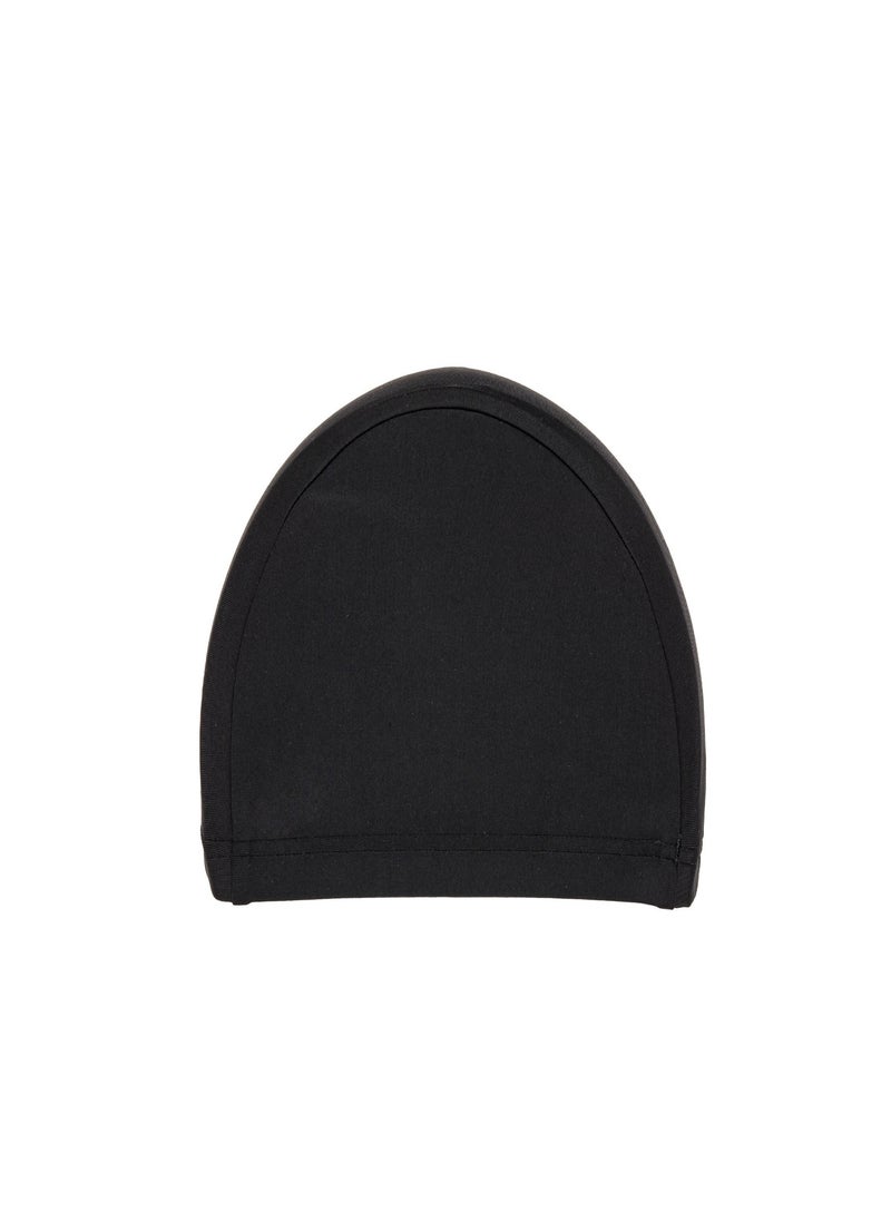 NABAIJI NABAIJI by DECATHLON, Fabric Swim Cap M Comfortable & Stretchable Black  - Image 2