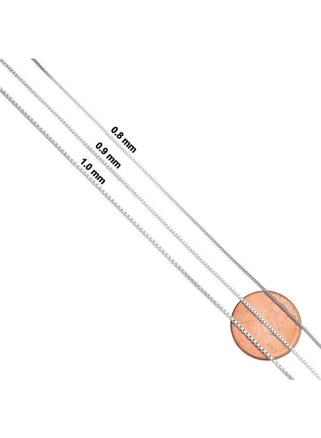 كول جوليري قلادة من الفضة الاسترلينية على شكل صندوق فينيسيا (0.8 مم، 18 بوصة) - Image 2