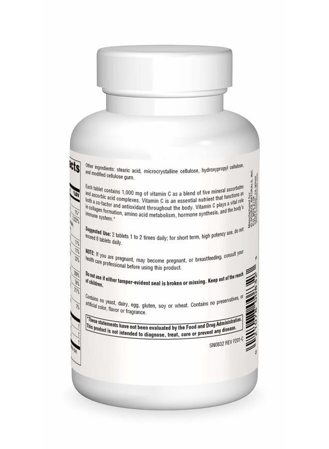 Source Naturals Ultimate Ascorbate C - Vitamin C - 2000 mg Supports Immune System - 100 Tablets - Image 2