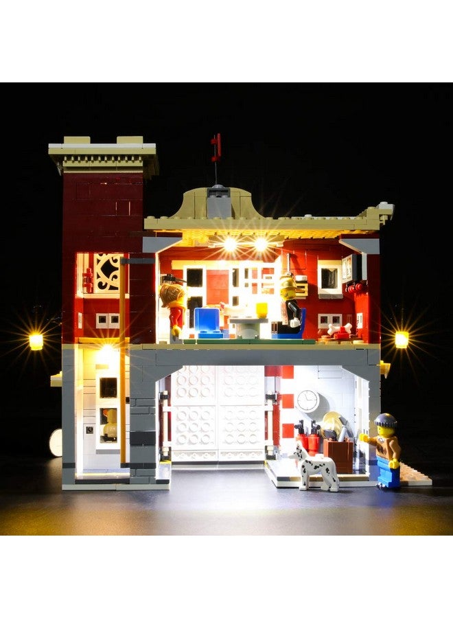 BRIKSMAX Led Lighting Kit For Winter Village Fire Station Compatible With Lego 10263 Building Blocks Model Not Include The Lego Set - Image 4