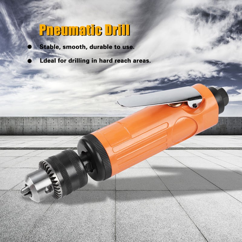 KP556 3/8 High Speed Straight Air Power Drill Pneumatic Drilling Tool S 1800rpm - Image 3