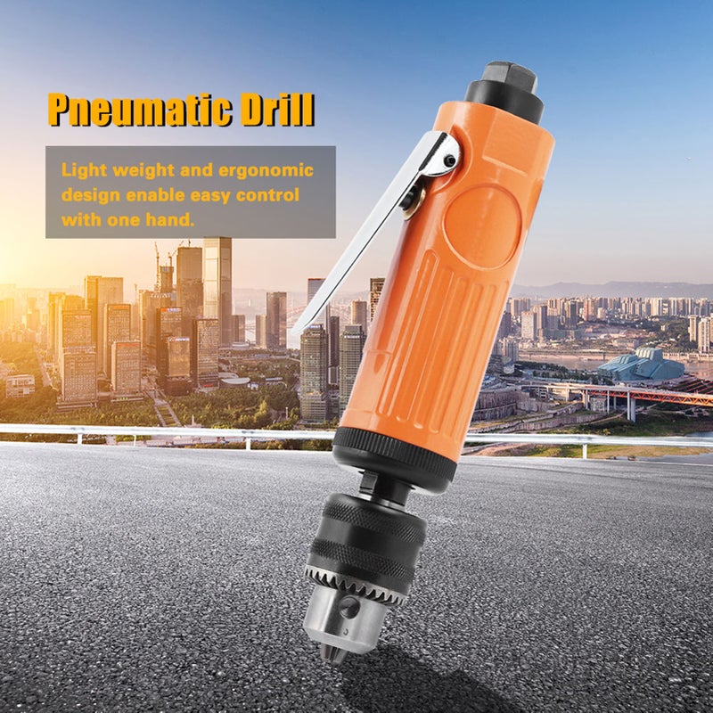 KP556 3/8 High Speed Straight Air Power Drill Pneumatic Drilling Tool S 1800rpm - Image 2