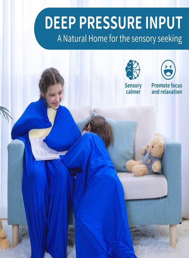 OUTREE Sensory Sock for Kids, Small,3-5 Years,39''×27'',Good for Height:2'9'' - 3'6'',Full Body Sock Provides Deep Pressure Input, Sensory Toys for Autistic Children with A Carrying Bag,Blue - Image 2