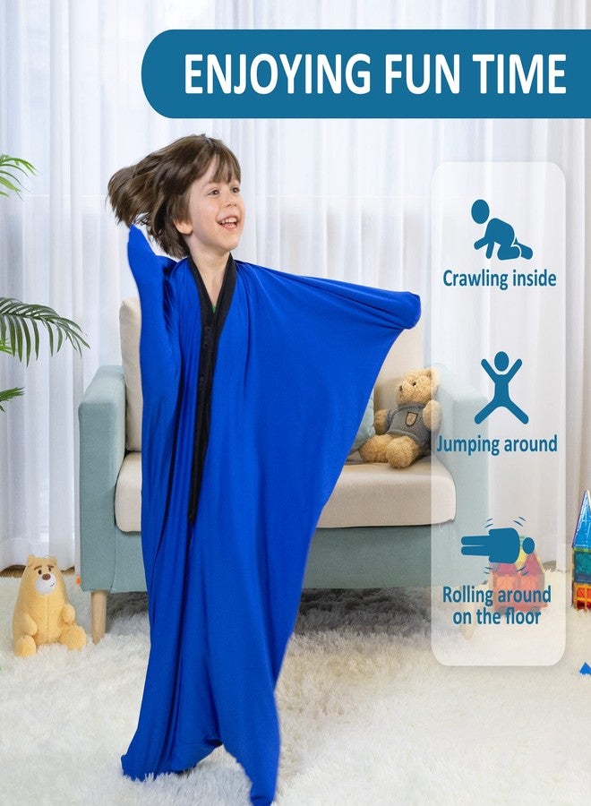 OUTREE Sensory Sock for Kids, Small,3-5 Years,39''×27'',Good for Height:2'9'' - 3'6'',Full Body Sock Provides Deep Pressure Input, Sensory Toys for Autistic Children with A Carrying Bag,Blue - Image 3