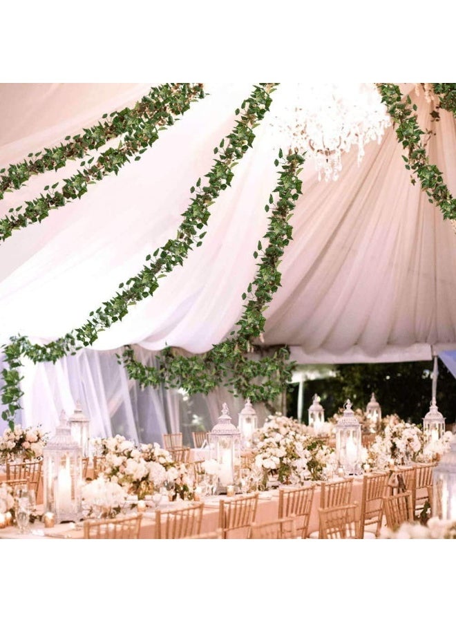 Beone Artificial ivy leaf plants vine, 12 strands 84 feet artificial garlands fake foliage flowers hanging vine for home kitchen garden office wedding party home decor wall decor artificial leaves - Image 2