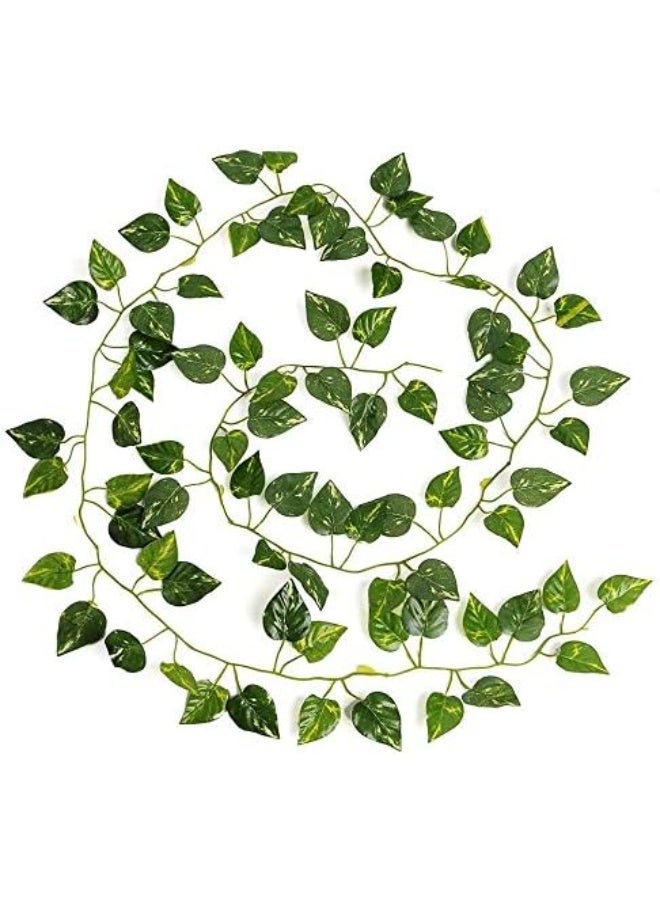 Beone Artificial ivy leaf plants vine, 12 strands 84 feet artificial garlands fake foliage flowers hanging vine for home kitchen garden office wedding party home decor wall decor artificial leaves - Image 4