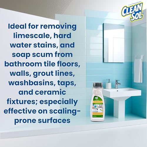 Cleansol Tile & Bathroom Cleaner – 250 ml | Biodegradable, Non-Toxic Formula | Removes Limescale, Hard Water Stains & Soap Scum | Safe for Tiles, Grout, Walls & Floors - Image 4