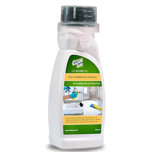 Cleansol Tile & Bathroom Cleaner – 250 ml | Biodegradable, Non-Toxic Formula | Removes Limescale, Hard Water Stains & Soap Scum | Safe for Tiles, Grout, Walls & Floors - Image 2
