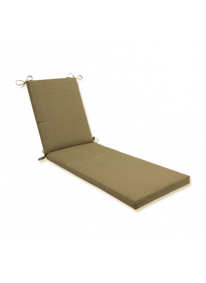 Pillow Perfect Pillow Perfect Monti Chino Solid IndoorOutdoor Patio Chaise Lounge Cushion Plush Fiber Fill Weather and Fade Resistant 80 x 23 Tan 