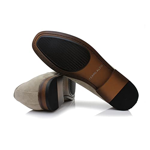 Ferro Aldo Dylan Men's Classic Penny Loafer | Slip-on Dress Shoe in Vegan Suede for Business, Formal & Casual | MFA19671 | in Beige Suede, Size 10.5 - Image 5